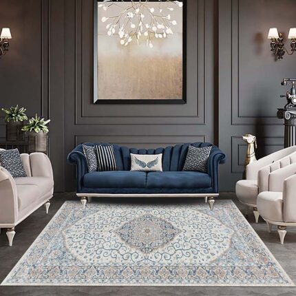 Covor Domino DS00B Gri/ Albastru