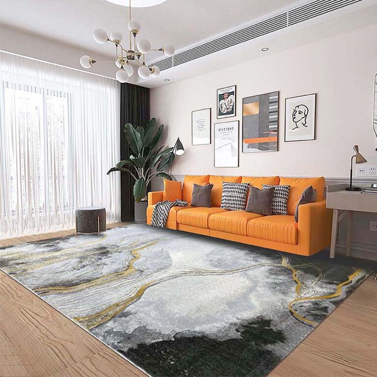 Covor Modern EFES cod: HE780 Gri/ Mustar