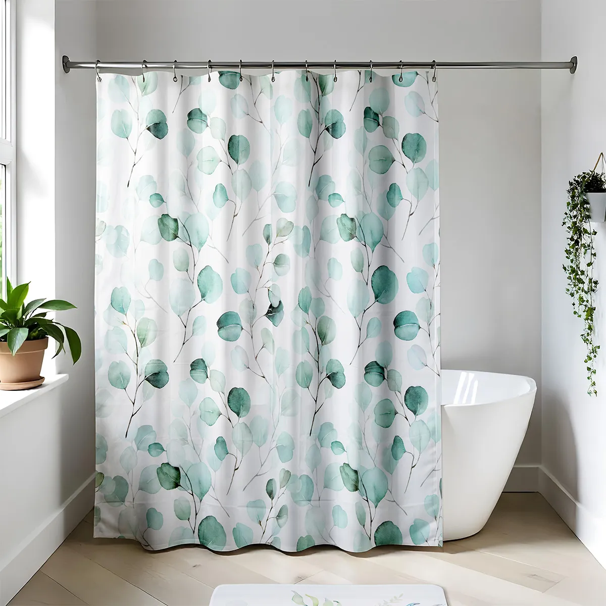 1100786 PERDEA DUȘ EVA 180X180 CM - AQUARELLE - BLEU / VERDE - imagine 1