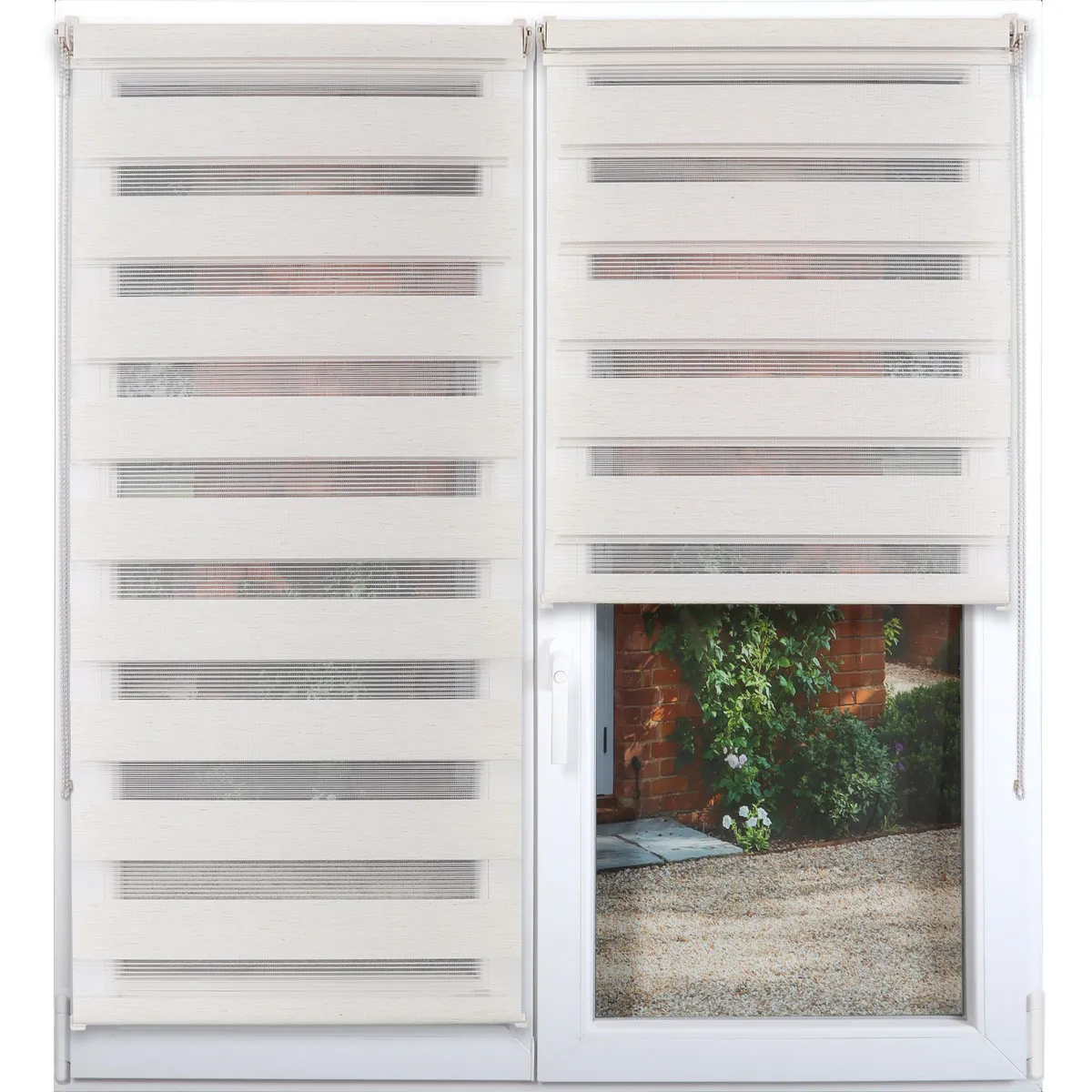 3510150180600 RULOU ZEBRA 150X180 CM – CREM COMPOZIȚIE POLYESTER | JALUZELE - imagine 1