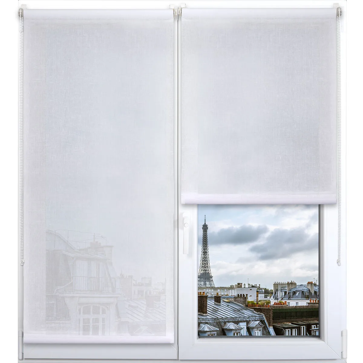 35294518001 RULOU TEXTIL 45X180 CM – ALB COMPOZIȚIE POLYESTER | JALUZELE - imagine 1