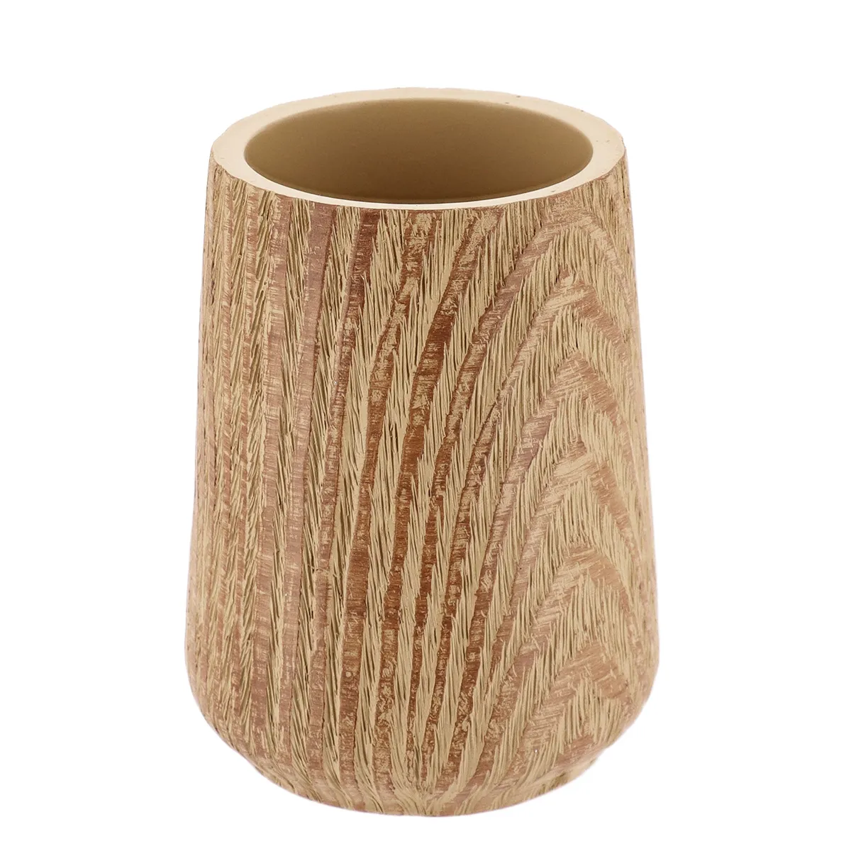 61203104 SUPORT PERIUȚE POLIRĂȘINĂ DESIGN LEMN - NATURAL - imagine 1