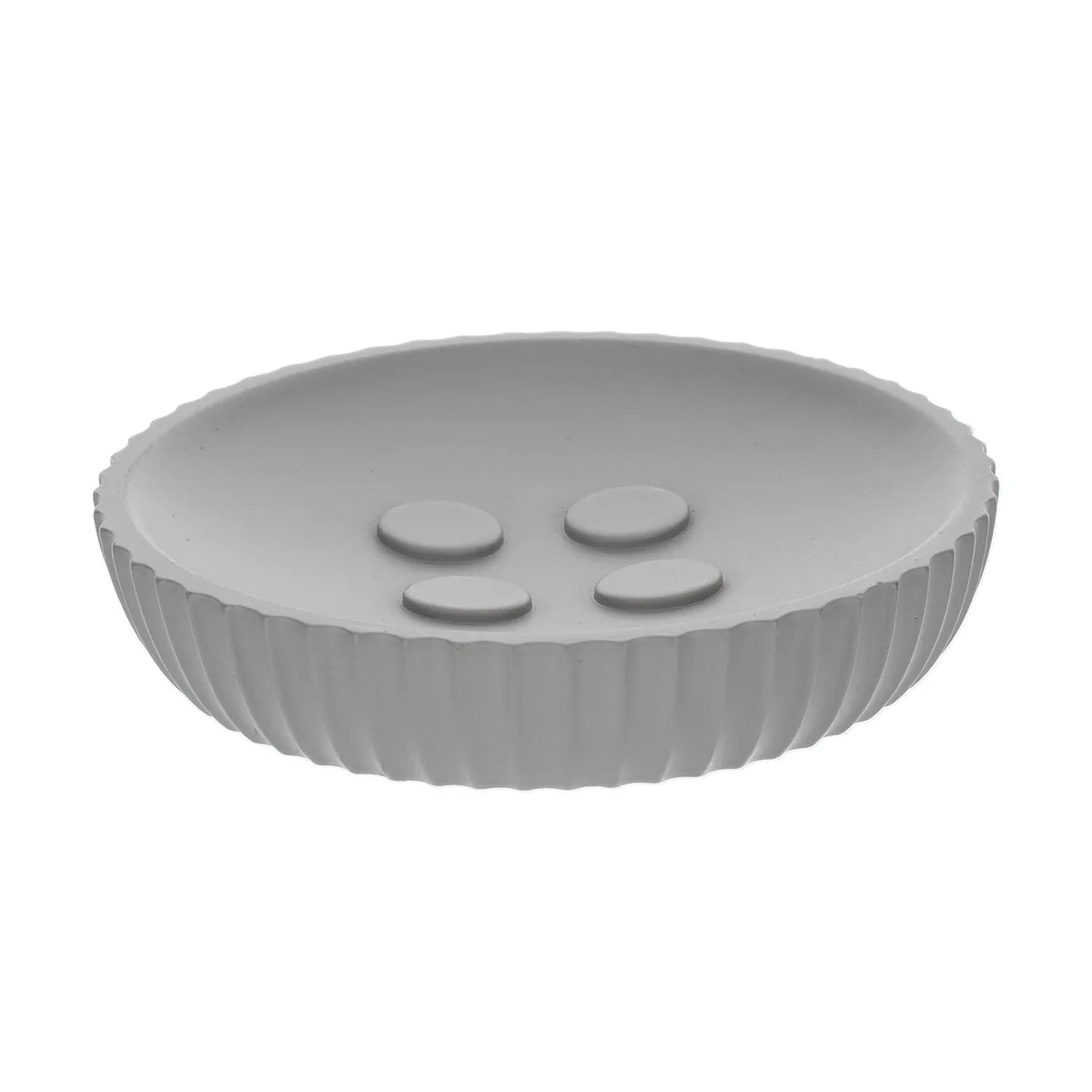 64103183 SĂPUNIERA POLIRĂȘINĂ STRIATII - GRI DESCHIS - imagine 1