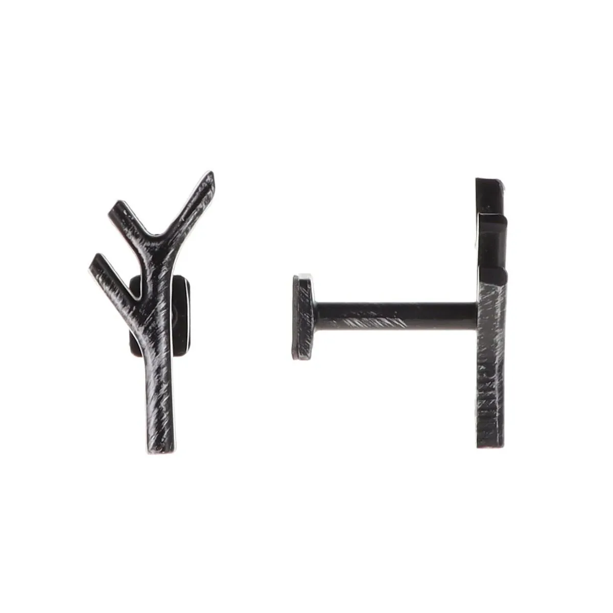 732096 SET BUTON BRANCH – NEGRU/ARGINTIU COMPOZIȚIE FIER FORJAT - imagine 1