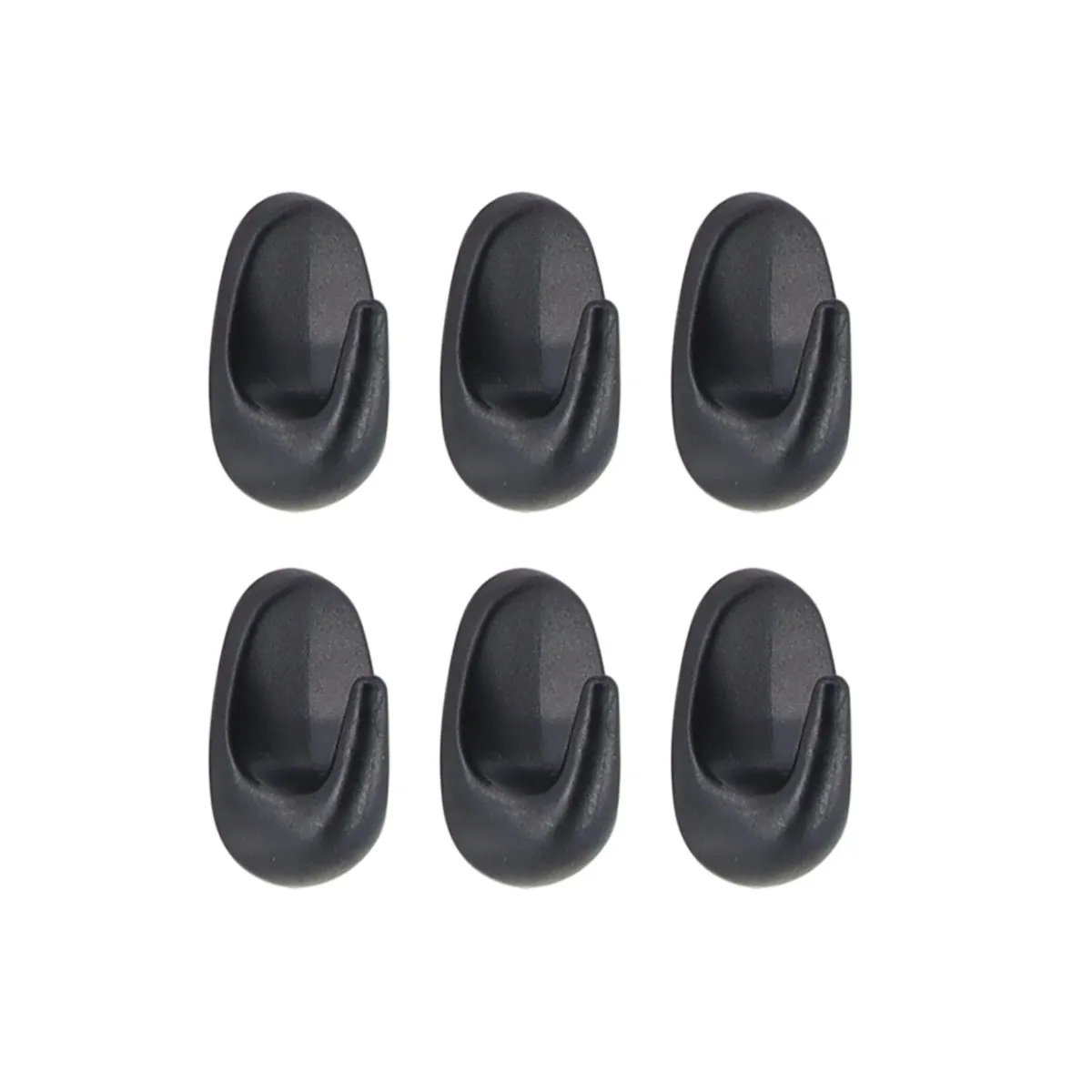 9040103 CÂRLIG X6 PVC OVAL – NEGRU | CUIERE BAIE - imagine 1