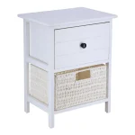 Corp mobilier MDF 1 sertar / 1 coș depozitare 48x27,5x37,5 cm - Alb | Mobilier depozitare baie