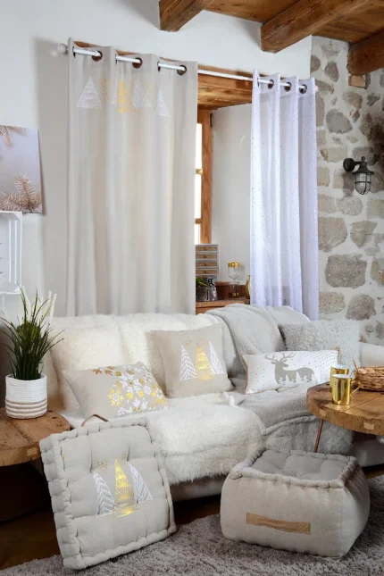 Față de pernă Mouton 40X40 cm, culoare alb, 100% poliester - imagine 3