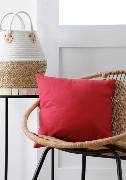 Pernă decorativă Duo 40X40 cm, culoare roșu, 100% bumbac - imagine 2