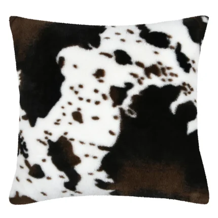 Pernă decorativă Vache 45X45 cm, culoare maro/alb, 100% poliester