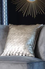 Pernă decorativă Gasbychic 40X40 cm, culoare șampanie, 50% polypropilena 50% poliester - imagine 7