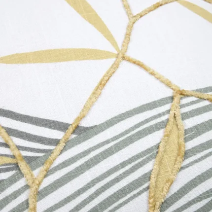 Pernă decorativă Yuki 40X40 cm, culoare muștar/gri, 100% bumbac