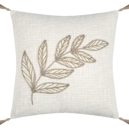 Pernă decorativă Hemera Crem/Gri 40X40 cm, culoare crem/greige, 100% bumbac