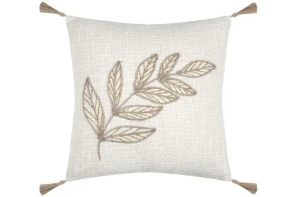 Pernă decorativă Hemera Crem/Gri 40X40 cm, culoare crem/greige, 100% bumbac - imagine 4