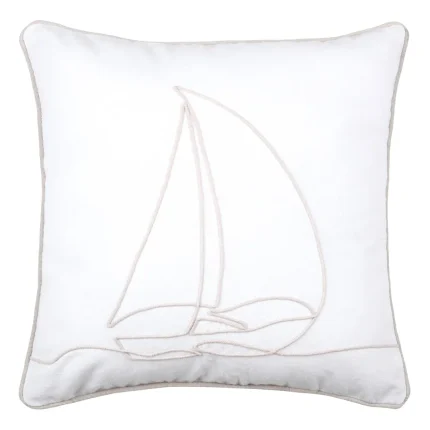 Pernă decorativă Dunes 40X40 cm, culoare alb, 45% poliester 55% bumbac