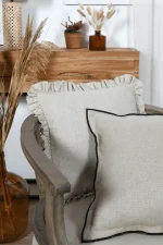 Pernă decorativă Aline 40X40 cm, culoare bej, 19% in 81% bumbac - imagine 7