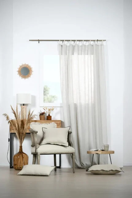 Pernă decorativă Aline 30X50 cm, culoare bej, 81% bumbac 19% in - imagine 6