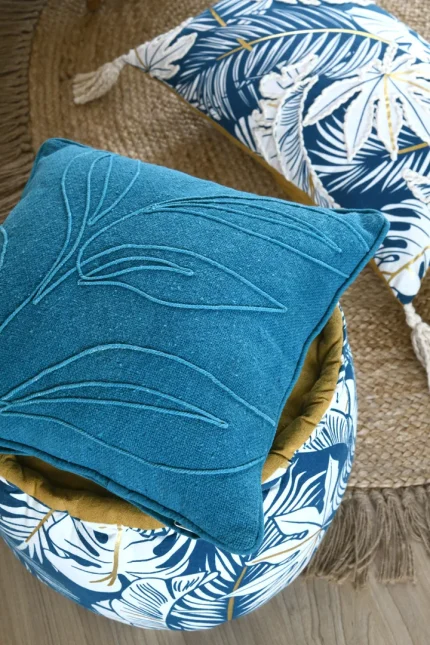 Pernă decorativă Aloha 40X40 cm, culoare albastru, 55% bumbac 45% poliester - imagine 2