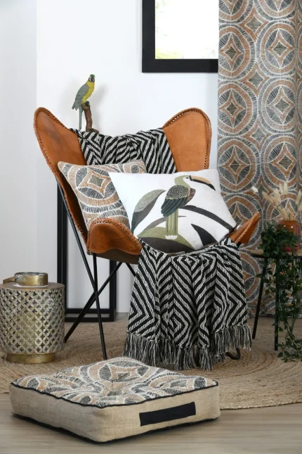 Pernă decorativă Tucano 40X40 cm, culoare natural, 77% bumbac 23% poliester - imagine 5