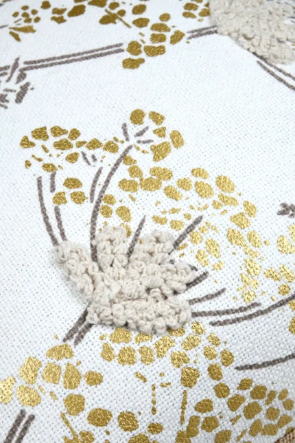 Pernă decorativă Oriana 40X40 cm, culoare auriu, 55% bumbac 45% poliester - imagine 5