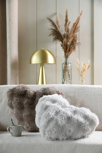 Pernă decorativă Maddy 40X45 cm, culoare natural, 100% poliester - imagine 3