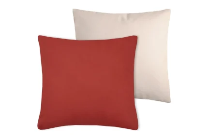 Pernă decorativă Duo 50X50 cm, culoare cărămiziu/alb, 100% bumbac - imagine 2