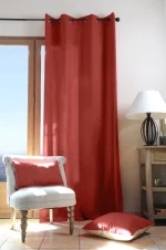 Pernă decorativă Duo 50X50 cm, culoare cărămiziu/alb, 100% bumbac - imagine 5