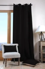 Pernă decorativă Duo 50X50 cm, culoare negru/in, 100% bumbac - imagine 5