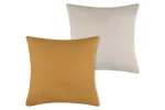 Pernă decorativă Duo 50X50 cm, culoare muștar/in, 100% bumbac - imagine 3