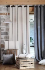 Pernă decorativă Montauban 50X50 cm, culoare alb/antracit, 100% bumbac - imagine 2