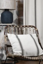 Pernă decorativă Montauban 50X50 cm, culoare alb/negru, 100% bumbac - imagine 2