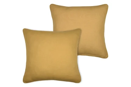 Pernă decorativă Coline 45X45 cm, culoare muștar, 100% bumbac - imagine 2