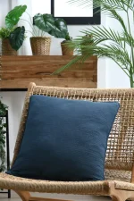 Pernă decorativă Coline 45X45 cm, culoare albastru, 100% bumbac - imagine 6