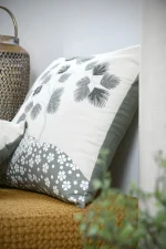 Pernă decorativă Yuki 45X45 cm, culoare bleu/gri, 100% bumbac - imagine 2