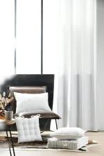 Pernă decorativă Dandy 45X45 cm, culoare crem, 100% poliester - imagine 6