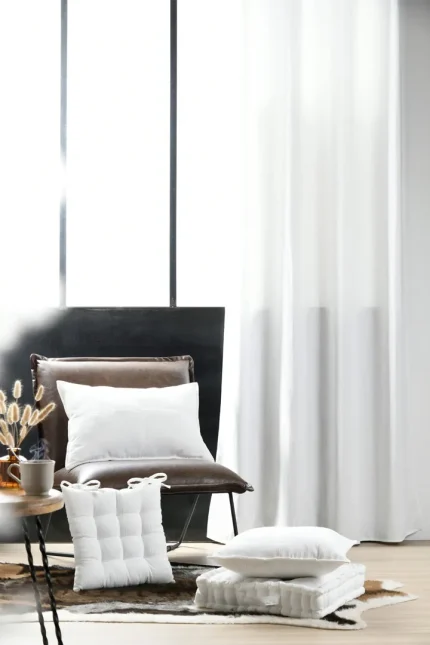 Pernă decorativă Dandy 45X45 cm, culoare crem, 100% poliester - imagine 6