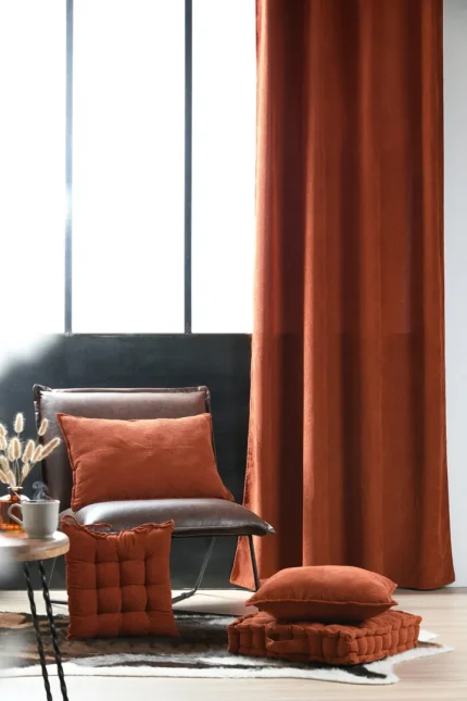 Pernă decorativă Dandy 45X45 cm, culoare arămiu, 100% poliester - imagine 5