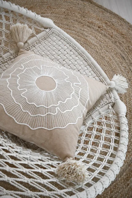 Pernă decorativă Nova 45X45 cm, culoare natural, 45% poliester 55% bumbac - imagine 7