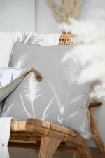Pernă decorativă Pampa 45X45 cm, culoare natural, 45% poliester 55% bumbac - imagine 5