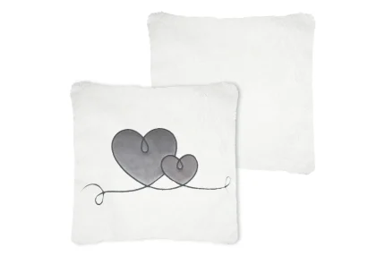 Pernă decorativă Doureve 45X45 cm, culoare greige, 100% poliester - imagine 3