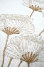 Pernă decorativă Oriana 45X45 cm, culoare natural, 45% poliester 55% bumbac - imagine 5