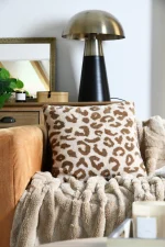 Pernă decorativă Fauves 45X45 cm, culoare bej, 100% poliester - imagine 2