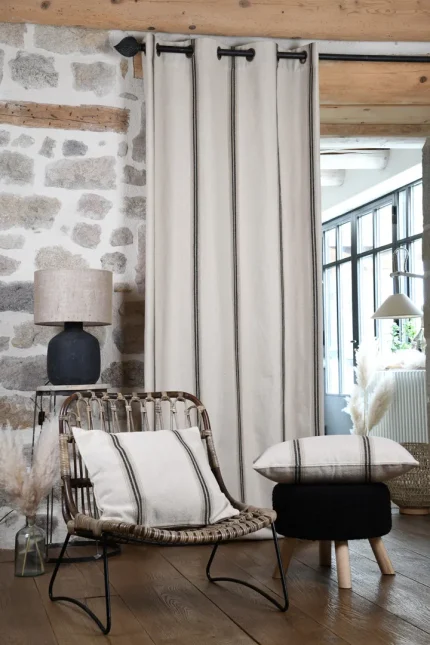 Pernă decorativă Montauban 40X60 cm, culoare alb/negru, 100% bumbac - imagine 2