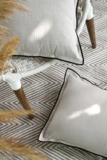 Pernă decorativă Helios 45X45 cm, culoare natural, 100% bumbac - imagine 8