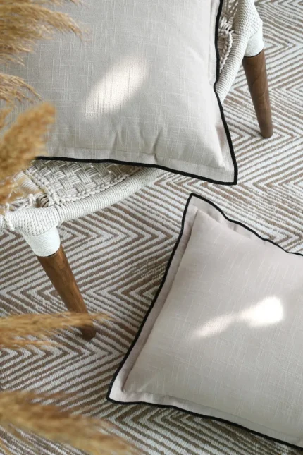 Pernă decorativă Helios 45X45 cm, culoare natural, 100% bumbac - imagine 8