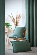 Pernă decorativă Helios 45X45 cm, culoare gri verde, 100% bumbac - imagine 7