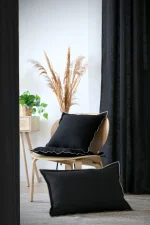 Pernă decorativă Helios 45X45 cm, culoare negru, 100% bumbac - imagine 7