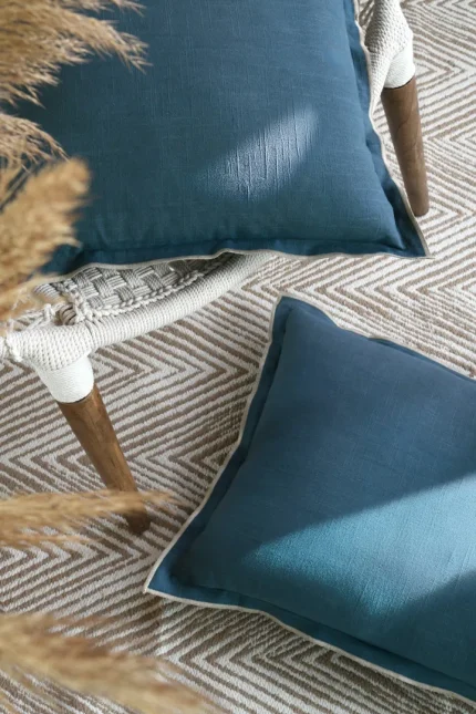 Pernă decorativă Helios 45X45 cm, culoare albastru, 100% bumbac - imagine 8