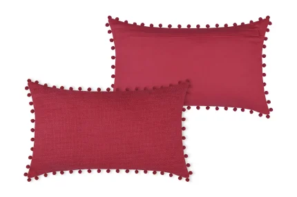 Pernă decorativă Sanchez 30X50 cm, culoare roșu, 100% bumbac - imagine 2