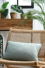 Pernă decorativă Coline 30X50 cm, culoare gri deschis, 100% bumbac - imagine 6