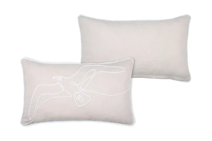 Pernă decorativă Dunes 30X50 cm, culoare natural, 55% bumbac 45% poliester - imagine 3